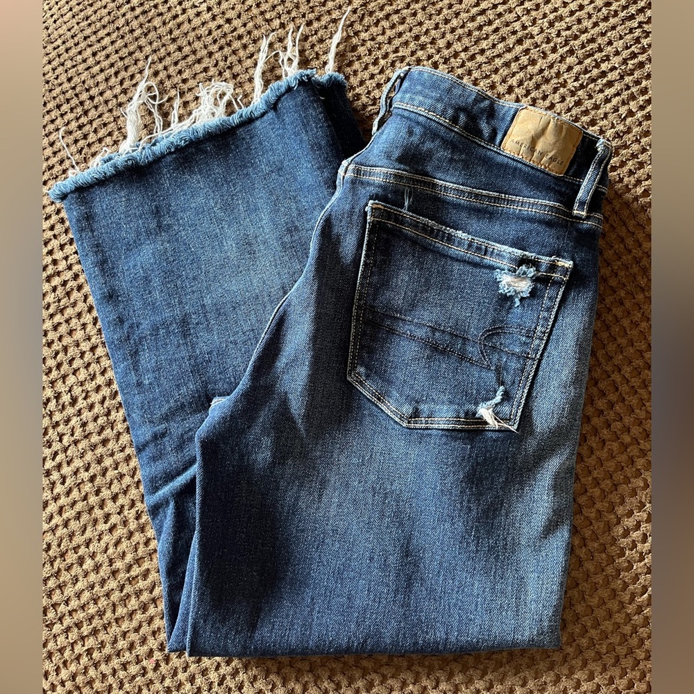 American Eagle Wide Leg Crop Jeans 2S